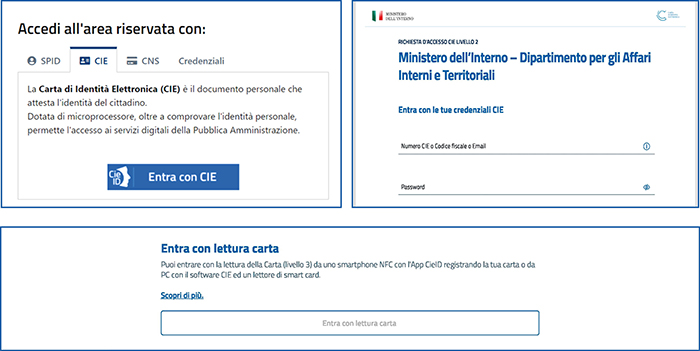 carta d'identità elettronica come identificarsi