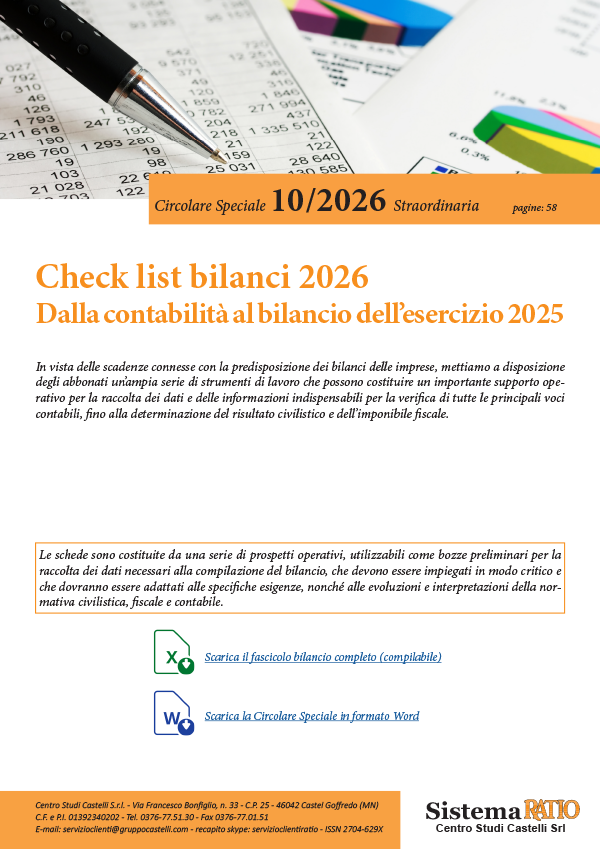 Circolare Speciale - Check list bilanci 2026