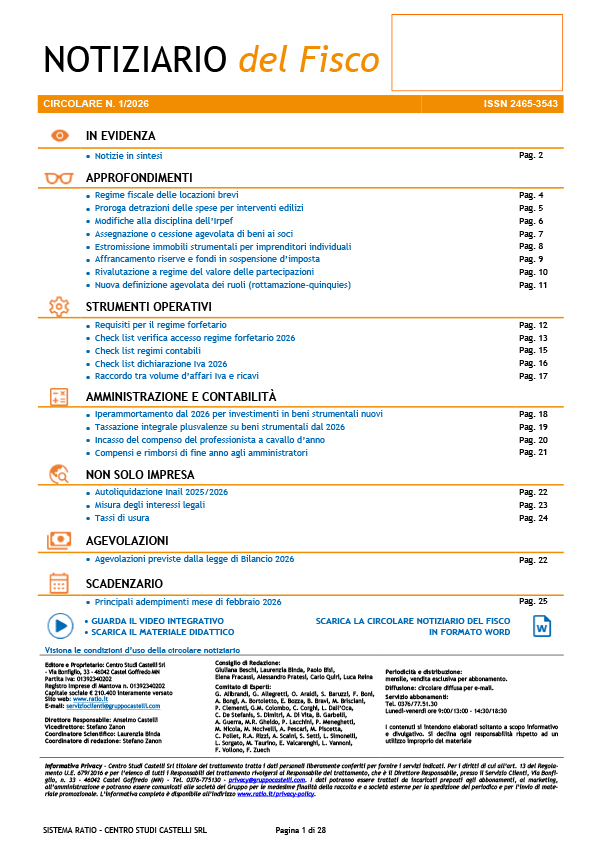 Notiziario del Fisco